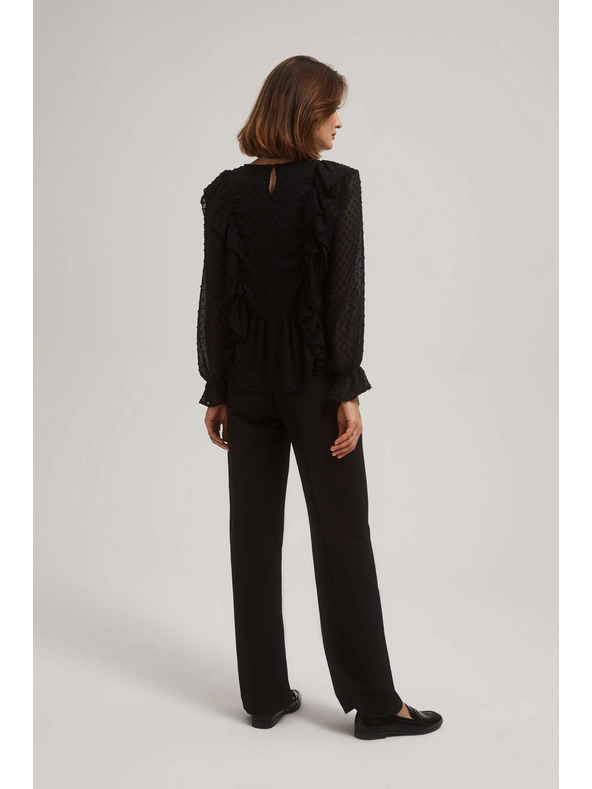 Moodo Черни панталони със структура Moodo