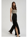 Moodo Черни панталони с широки крачоли Moodo