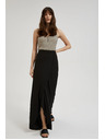Moodo Черни панталони с широки крачоли Moodo