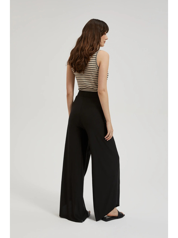 Moodo Черни панталони с широки крачоли Moodo