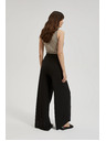 Moodo Черни панталони с широки крачоли Moodo