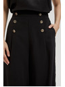Moodo Черни панталонки-пола с декоративни копчета Moodo