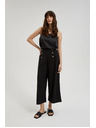 Moodo Черни панталонки-пола с декоративни копчета Moodo