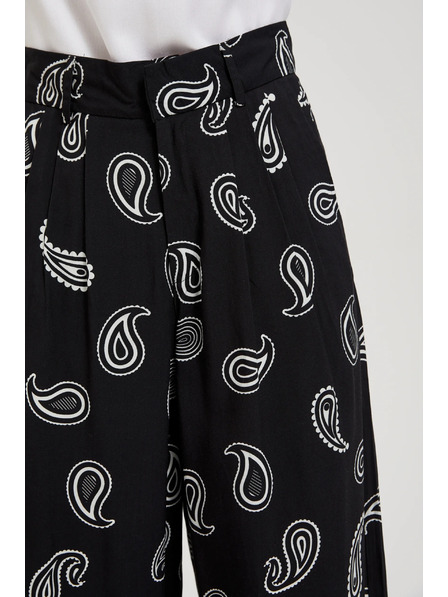 Moodo Черни панталони с фин десен Moodo