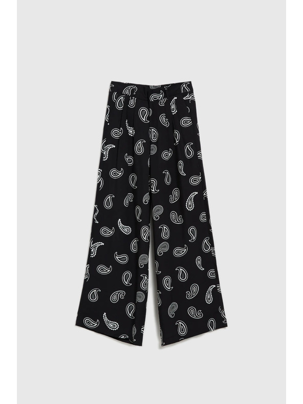 Moodo Черни панталони с фин десен Moodo