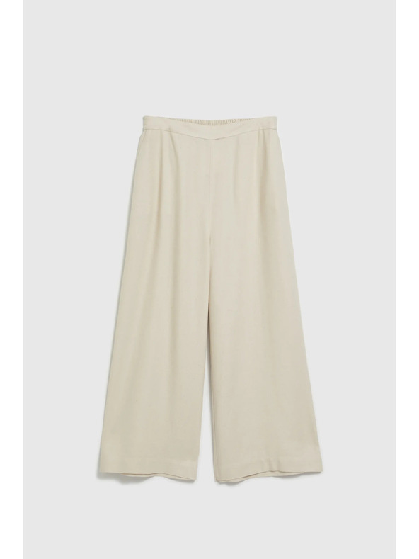 Moodo Ленени панталонки-пола бежови Moodo