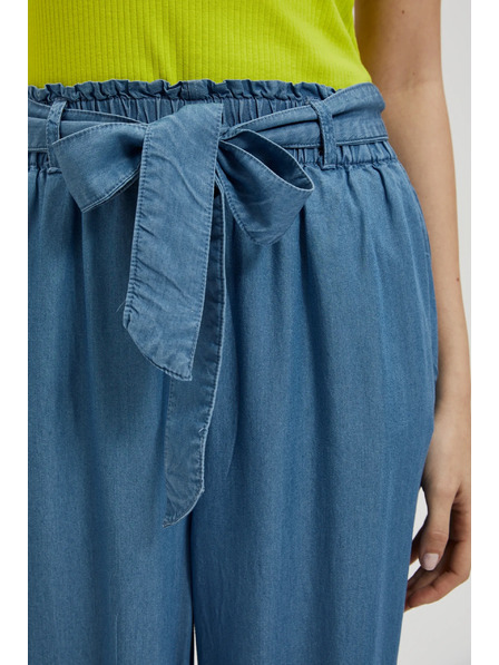 Moodo Сини лиоцелови панталони с широки крачоли Moodo