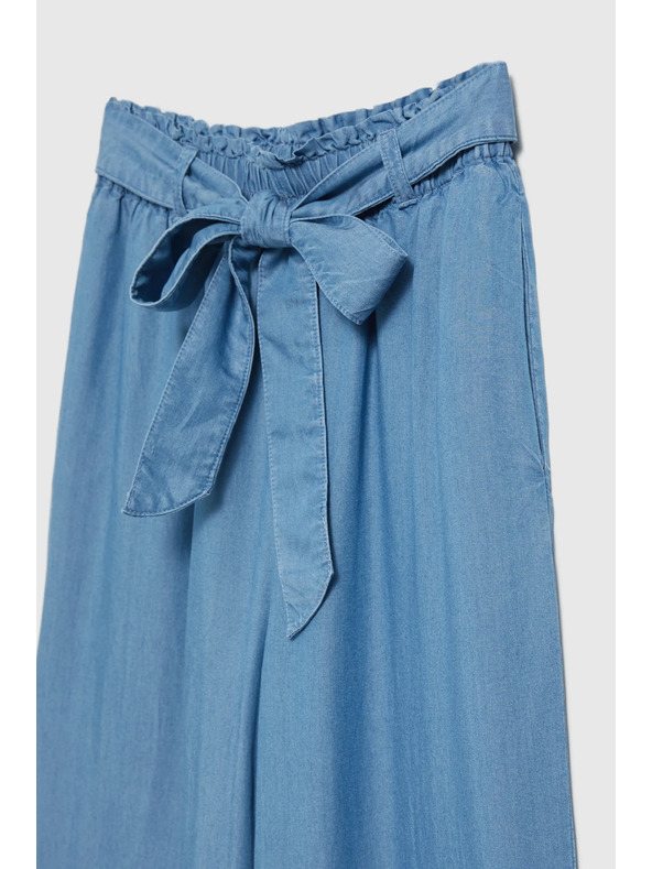 Moodo Сини лиоцелови панталони с широки крачоли Moodo