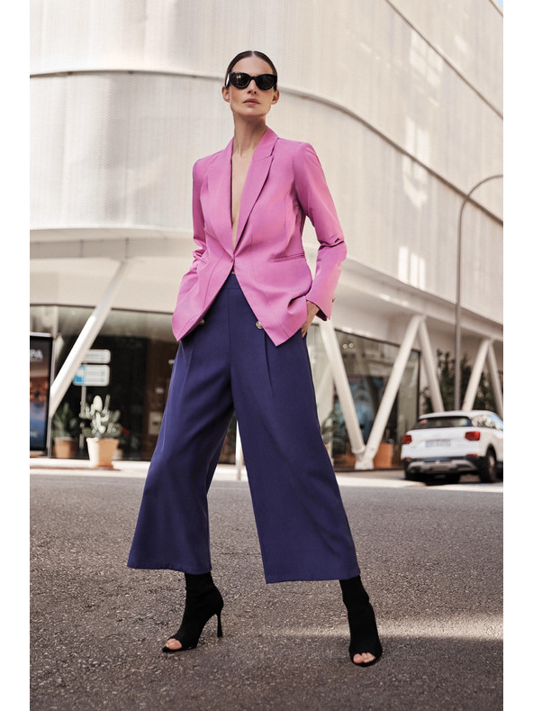 Moodo Лилави панталони с декоративни копчета Moodo