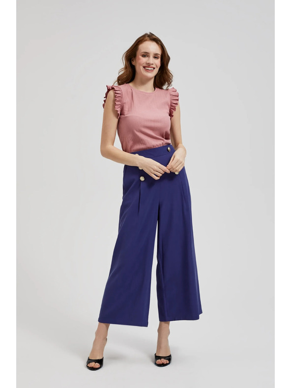 Moodo Лилави панталони с декоративни копчета Moodo