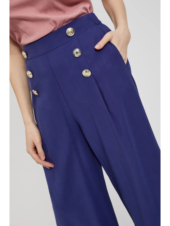 Moodo Лилави панталони с декоративни копчета Moodo