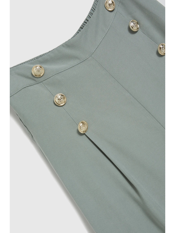 Moodo Маслинени панталонки-пола с копчета Moodo