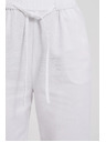 Moodo Гладки вискозни панталони бели Moodo