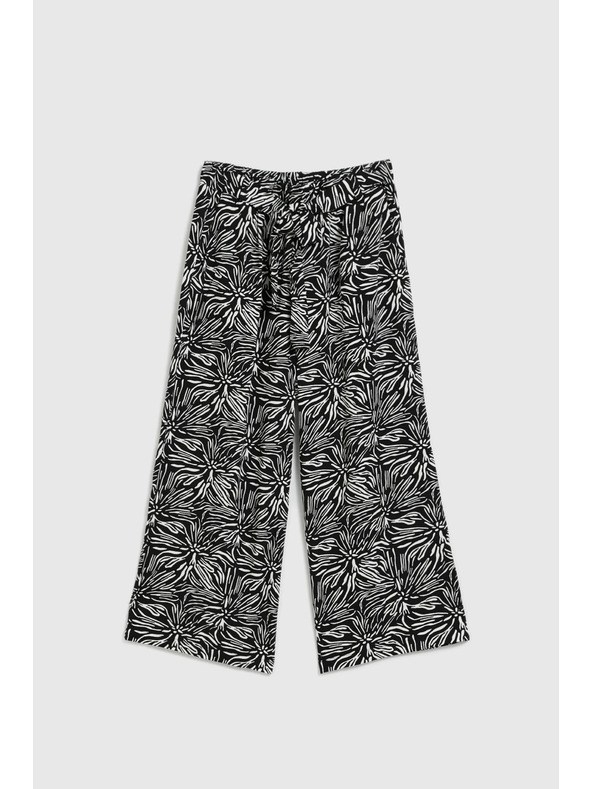 Moodo Черни панталонки-пола с десен Moodo