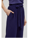 Moodo Лилави панталони с широки крачоли и колан Moodo