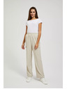 Moodo Бежови карго панталони с прави крачоли Moodo