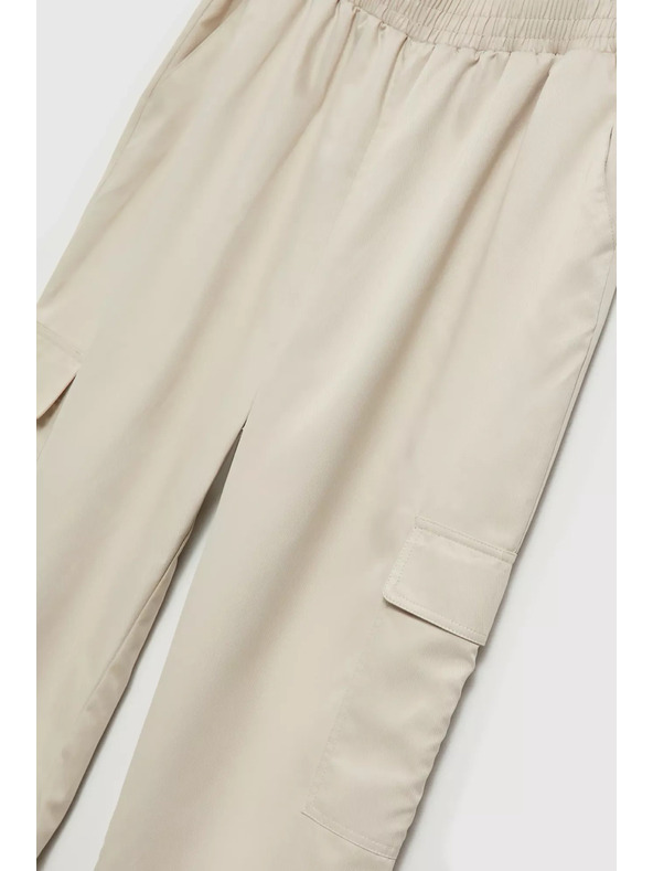 Moodo Бежови карго панталони с прави крачоли Moodo