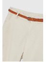 Moodo Бежови панталони с декоративен колан Moodo