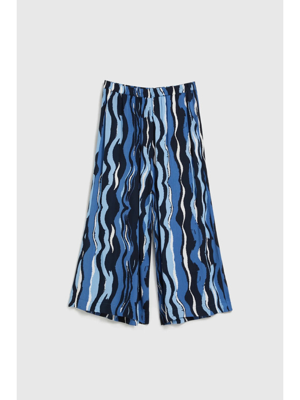 Moodo Сини на шарки дамски къси панталони тип cullotes Moodo