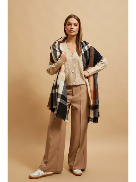 Moodo Праскови шал на квадратчета Moodo