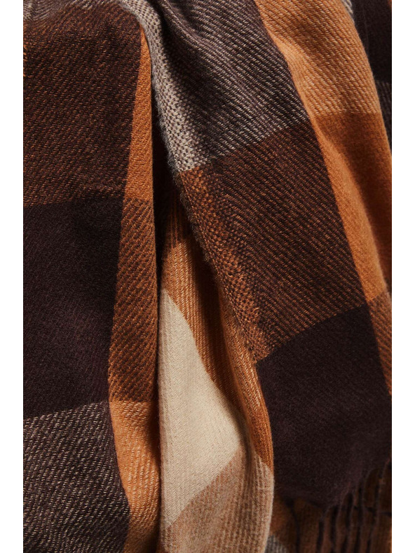 Moodo Елегантен квадратен кафяв шал Moodo