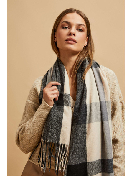 Moodo Син шал на квадратчета Moodo