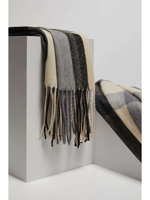 Moodo Син шал на квадратчета Moodo