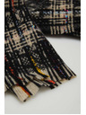 Moodo Черен шал на квадратчета с металическа нишка Moodo