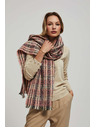 Moodo Розов шал на квадратчета с металическа нишка Moodo