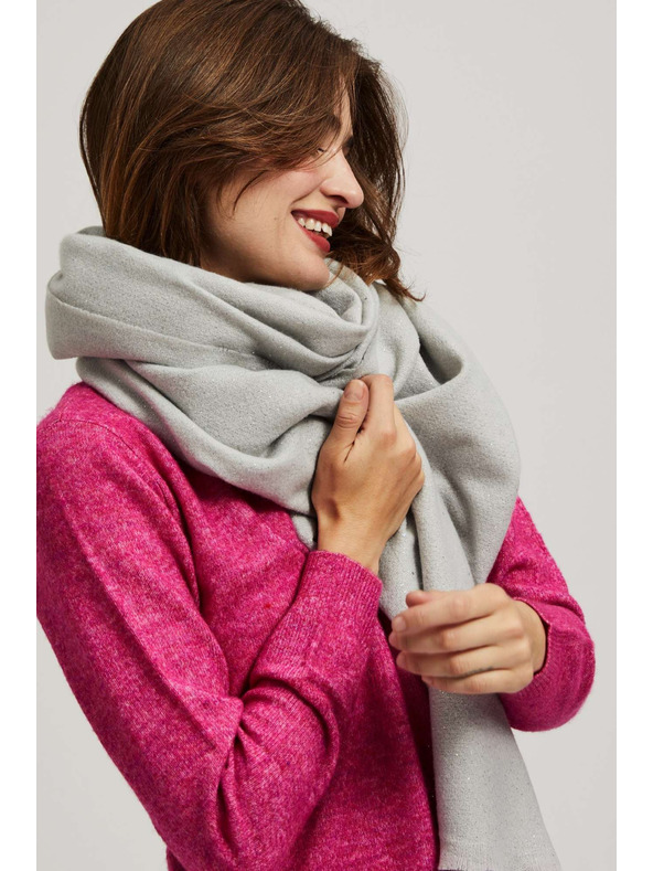 Moodo Гладък сив шал Moodo