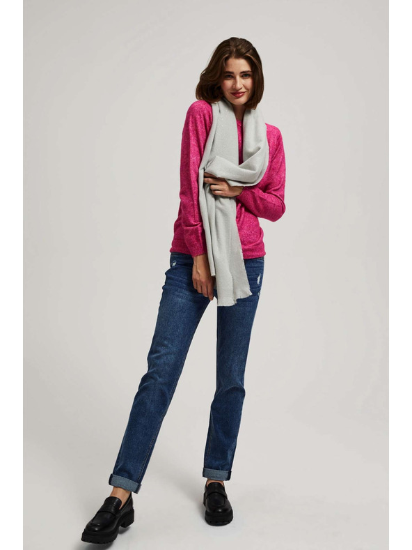 Moodo Гладък сив шал Moodo