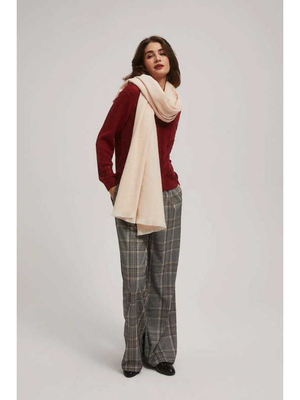 Moodo Гладък пудрово розов шал Moodo