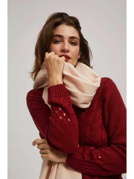 Moodo Гладък пудрово розов шал Moodo