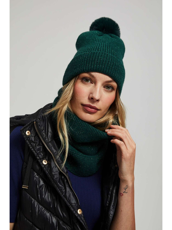 Moodo Смарагдов шал с металическо влакно Moodo