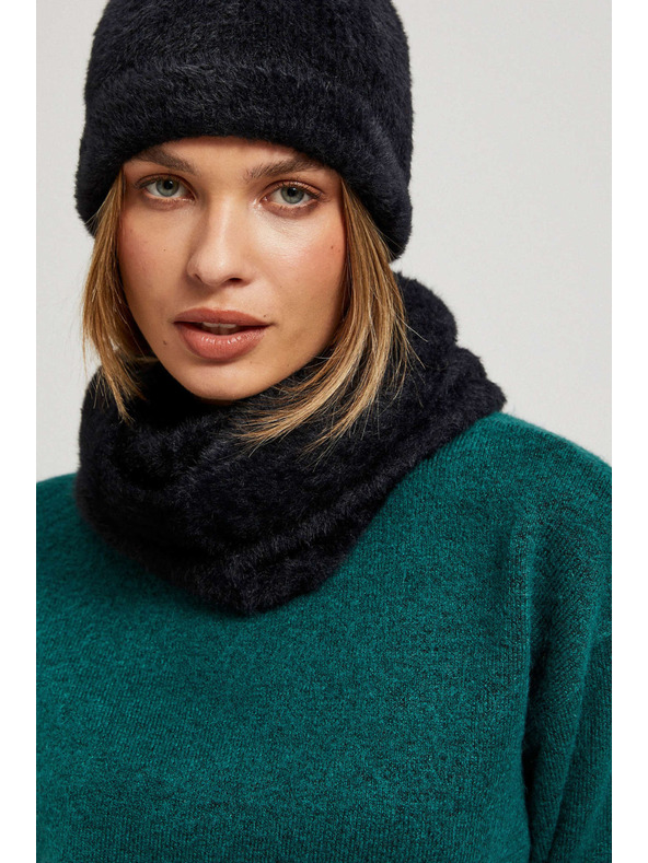 Moodo Гладък черен шал Moodo