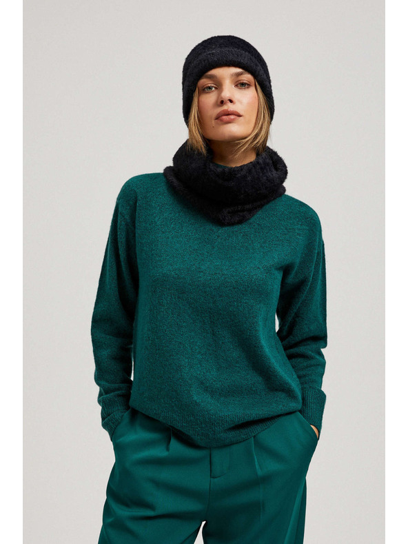 Moodo Гладък черен шал Moodo