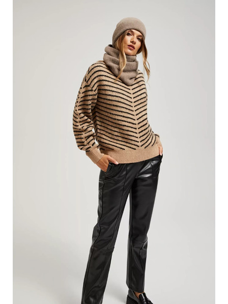 Moodo Кафяв шал с металическо влакно Moodo