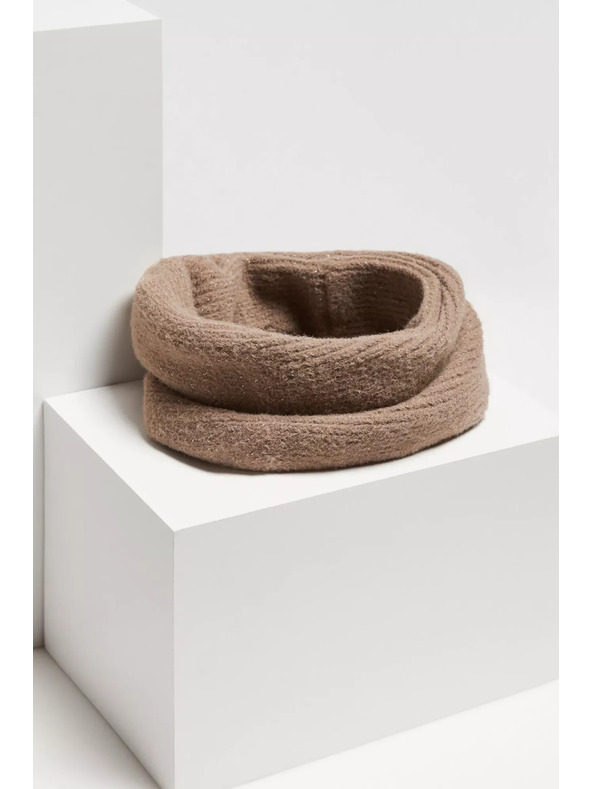 Moodo Кафяв шал с металическо влакно Moodo