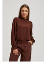 Moodo Едноцветна кафява риза Moodo