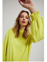 Moodo Едноцветна риза в лимоновозелено Moodo