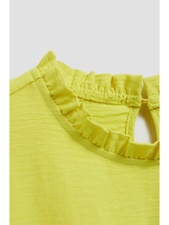 Moodo Едноцветна риза в лимоновозелено Moodo