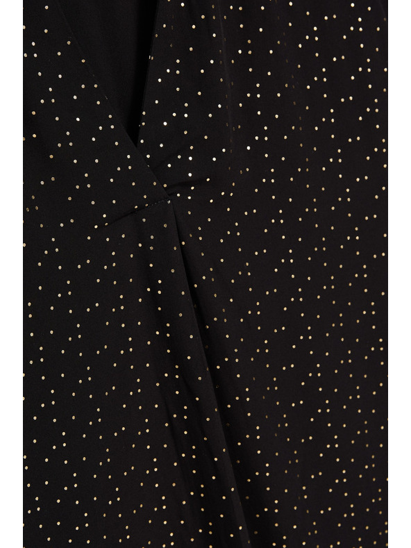 Moodo Черна риза с V-образен деколте Moodo