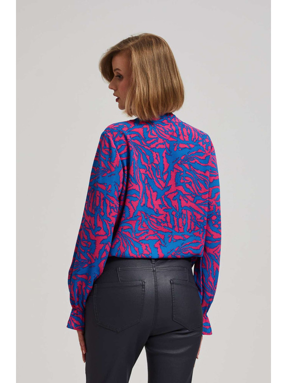 Moodo Риза с V-образен деколте в цвят фуксия Moodo