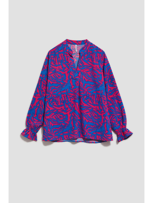 Moodo Риза с V-образен деколте в цвят фуксия Moodo