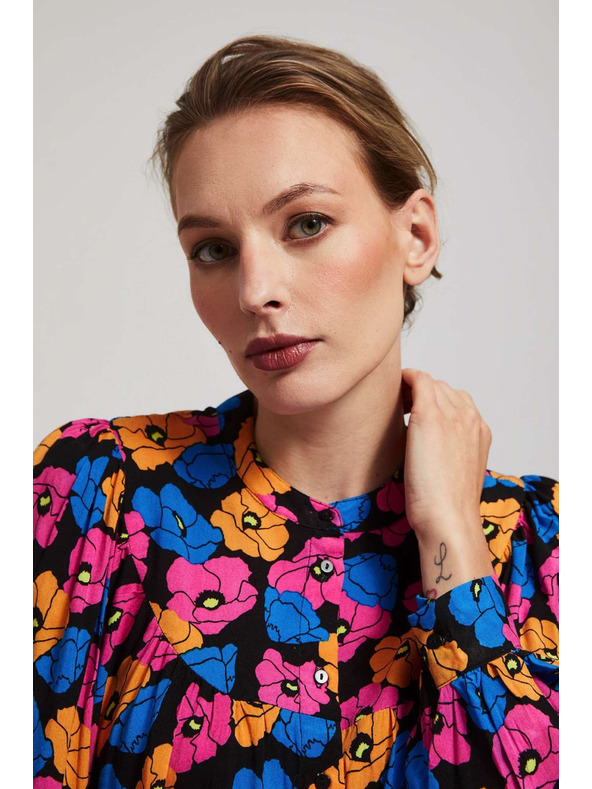 Moodo Черна цветна риза Moodo