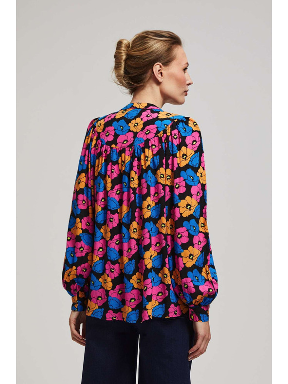 Moodo Черна цветна риза Moodo