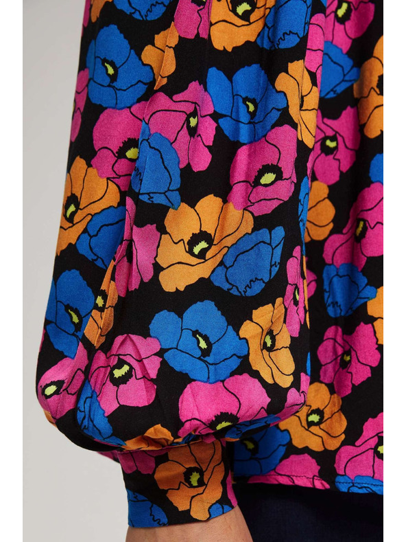 Moodo Черна цветна риза Moodo