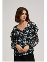 Moodo Риза с волани и цветен принт Moodo