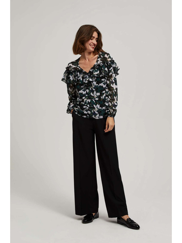 Moodo Риза с волани и цветен принт Moodo