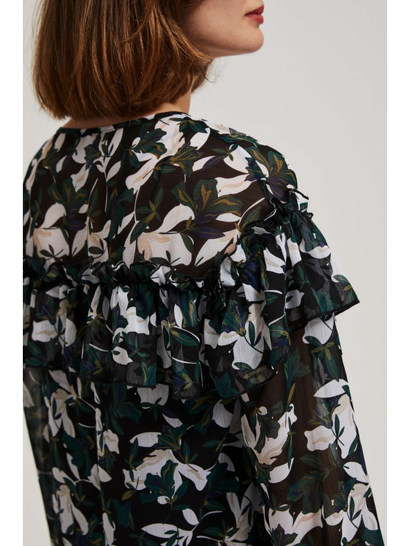 Moodo Риза с волани и цветен принт Moodo